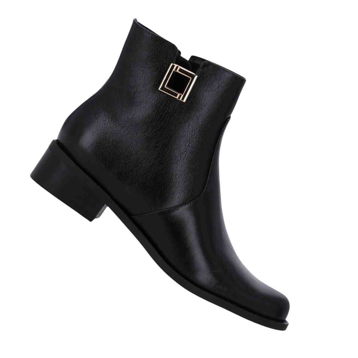 Bota Feminina Cano Baixo Luz Da Lua Preta Preto 7