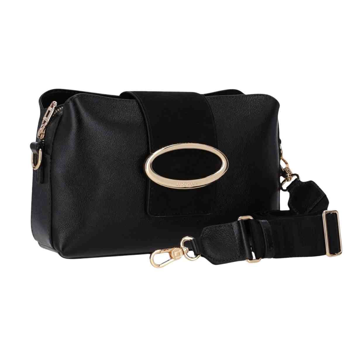 Bolsa Feminina Tiracolo Média Luz Da Lua Preta Preto 2