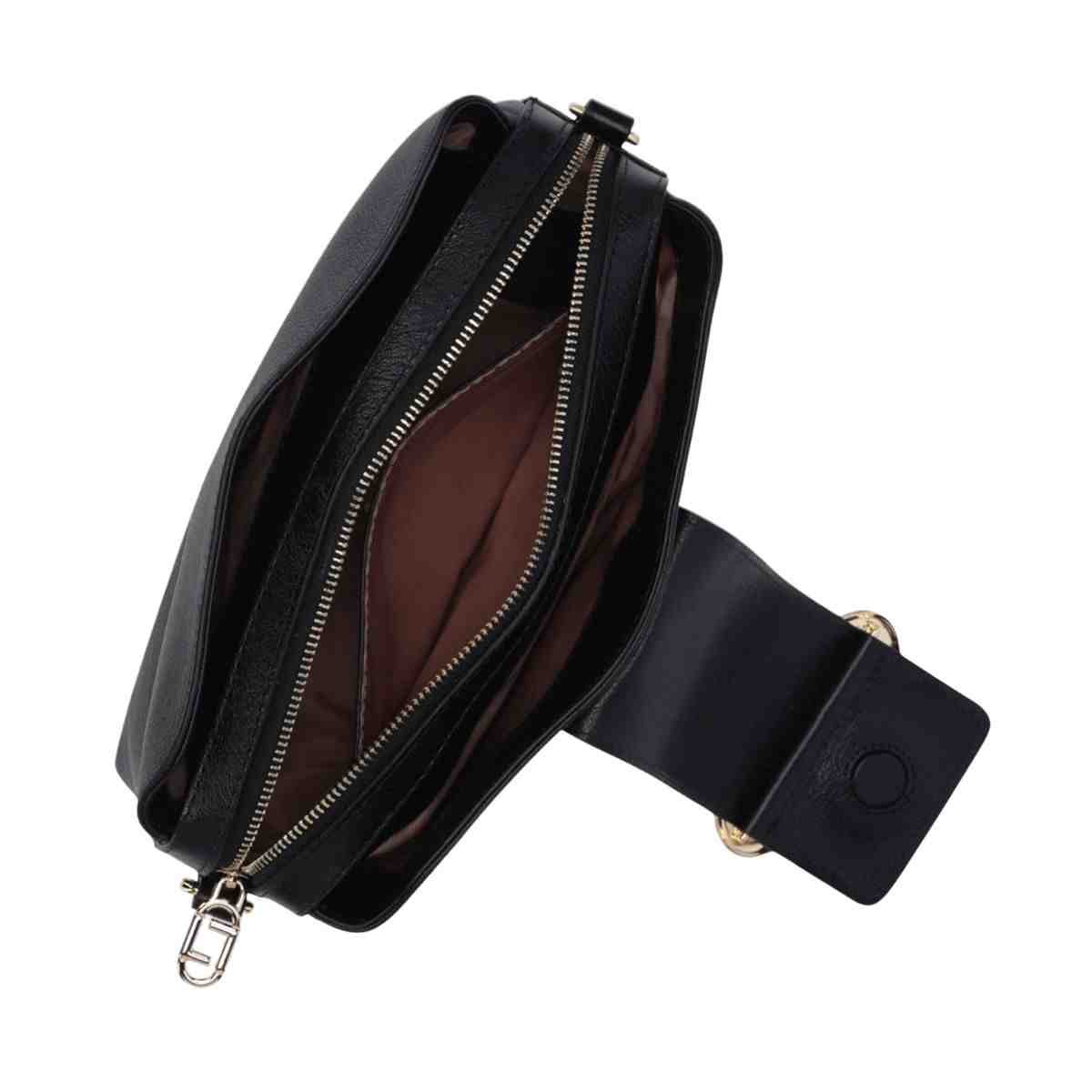 Bolsa Feminina Tiracolo Média Luz Da Lua Preta Preto 3