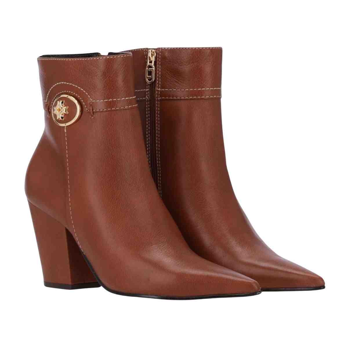 Bota Feminina Cano Médio Luz Da Lua Montenapoleone Ambar Marrom 2