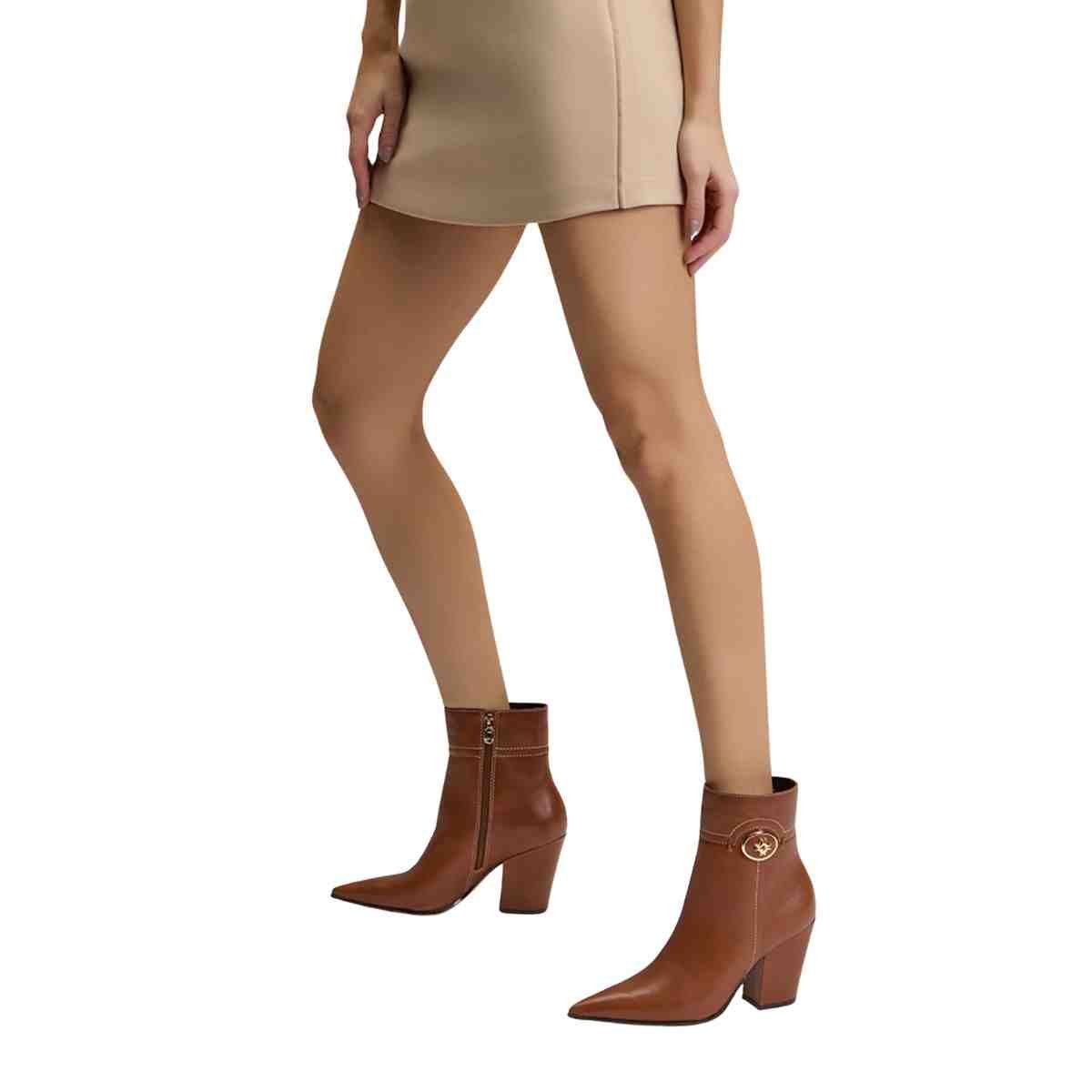 Bota Feminina Cano Médio Luz Da Lua Montenapoleone Ambar Marrom 3