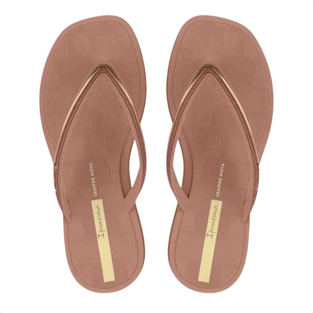 Chinelo Feminino Dedo Ipanema Glow  Bege Rosa 3
