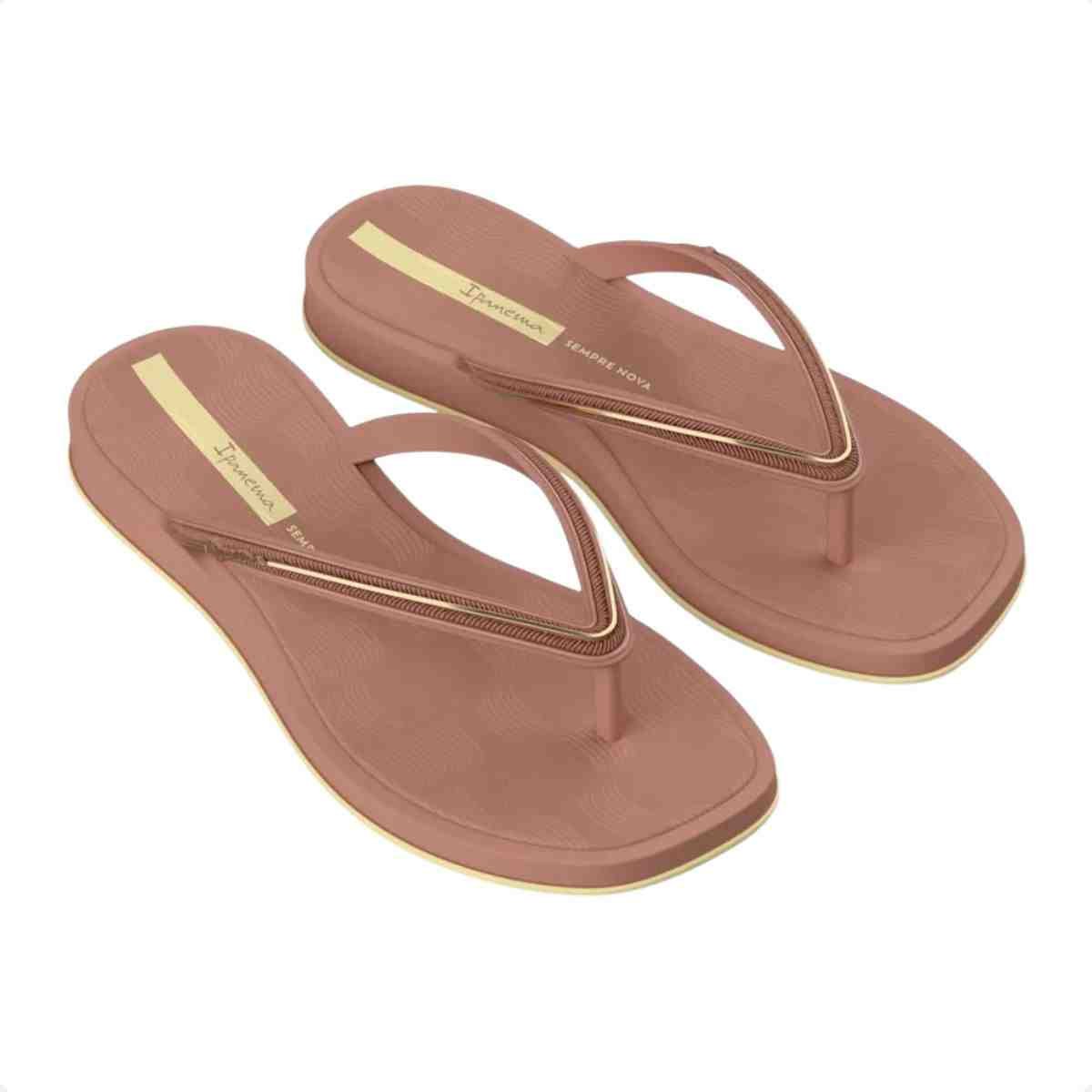 Chinelo Feminino Dedo Ipanema Glow  Bege Rosa 5