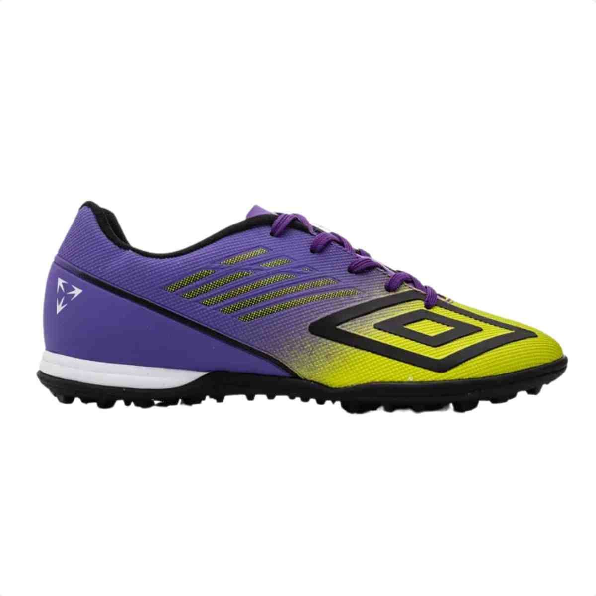 Chuteira Society Masculina Umbro Velocita Decimo Roxo E Verde Limão