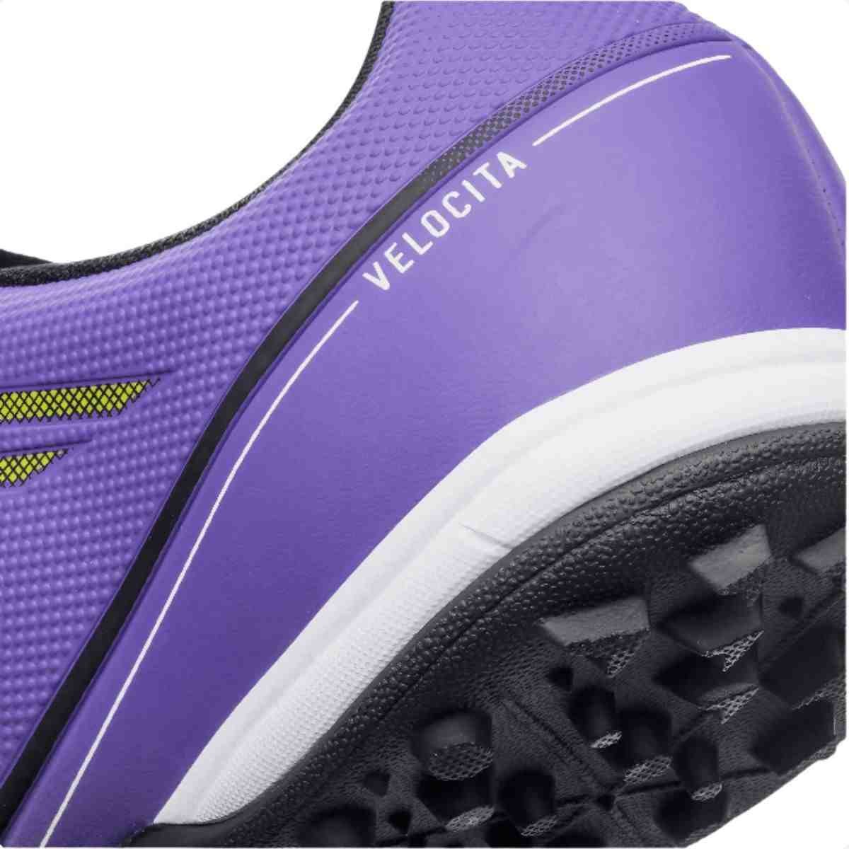 Chuteira Society Masculina Umbro Velocita Decimo Roxo E Verde Limão Roxo 3