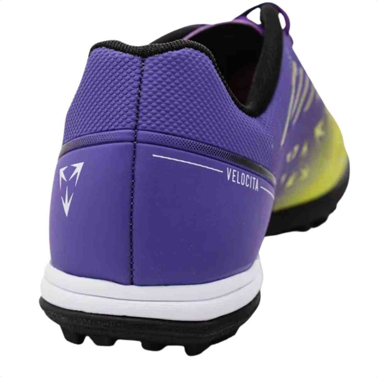 Chuteira Society Masculina Umbro Velocita Decimo Roxo E Verde Limão Roxo 5