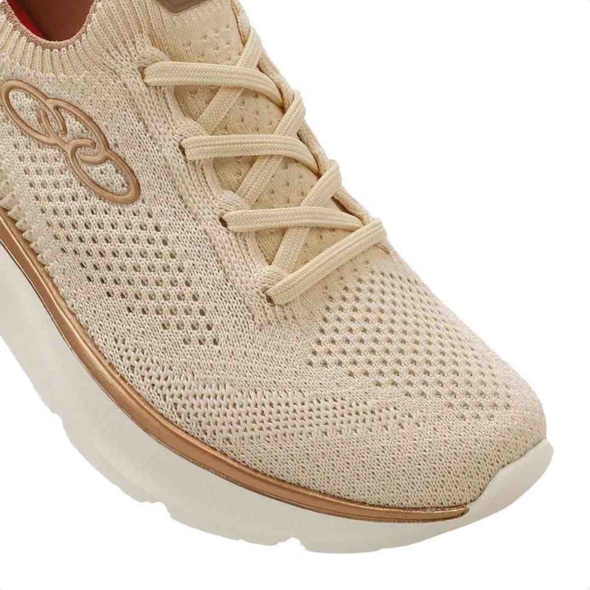 Tenis Corrida Feminino Olympikus Era Algoda Bege 3