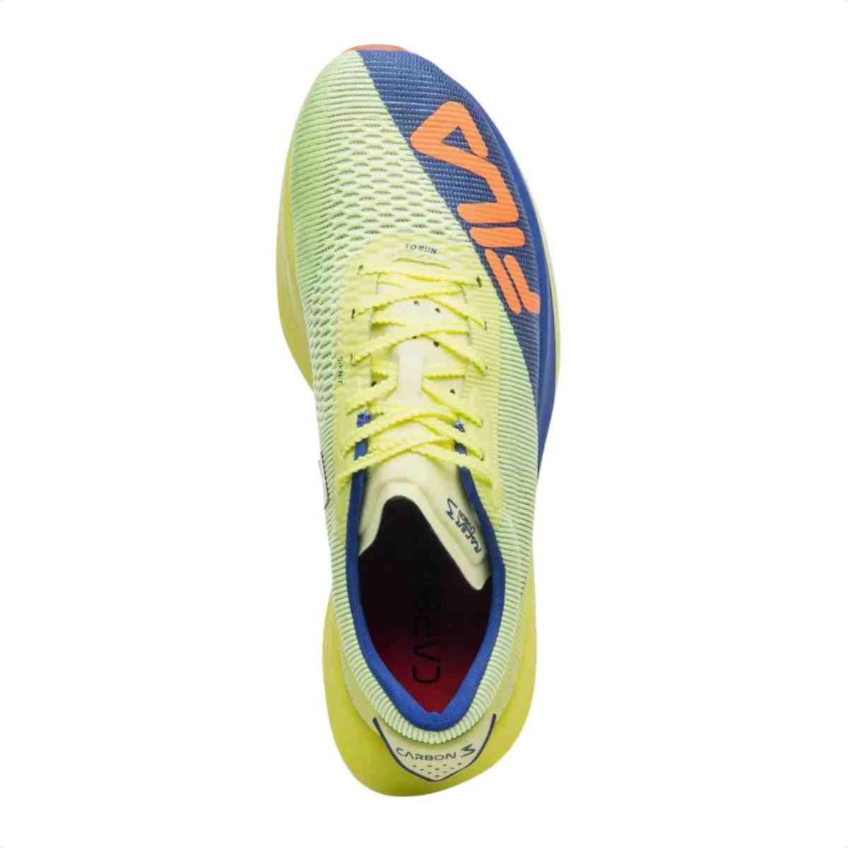 Tenis Corrida Masculino Fila Racer Carbon 3 Amarelo Verde/Azul 5