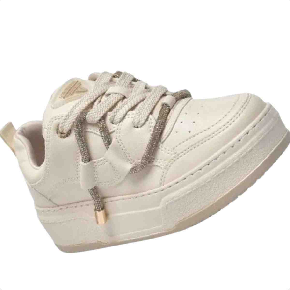 Tênis Casual Feminino Via Marte Marfim Marfim 5