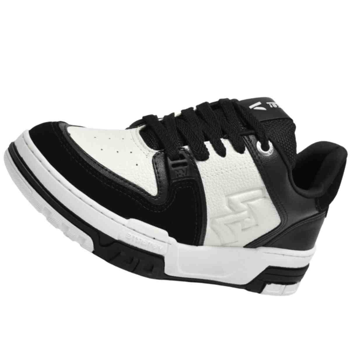 Tênis Casual Feminino Via Marte Preto Branco Preto/Branco 7