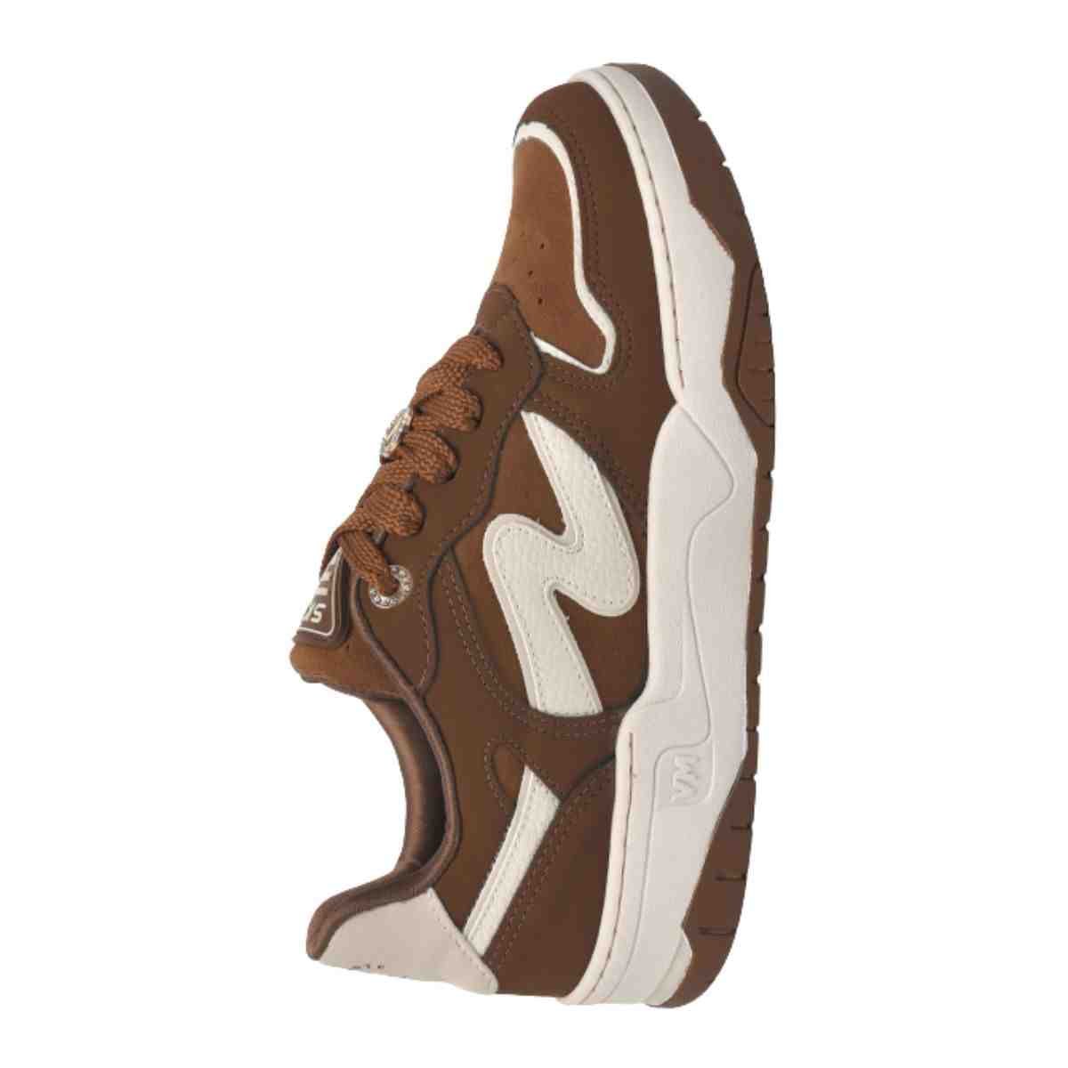 Tênis Casual Feminino Via Marte Chocolate Marfim Bege Marrom 7