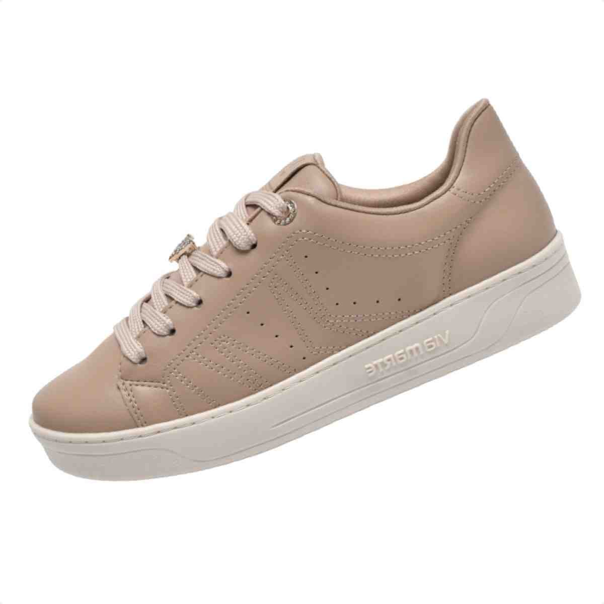 Tênis Casual Feminino Via Marte Creme Bege 3