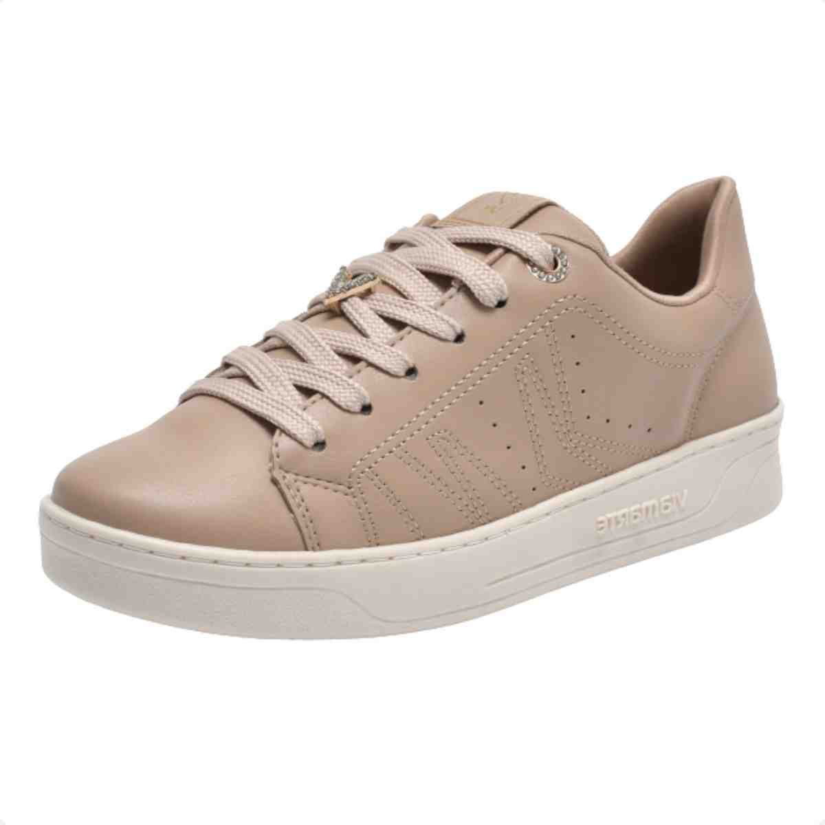 Tênis Casual Feminino Via Marte Creme Bege 5