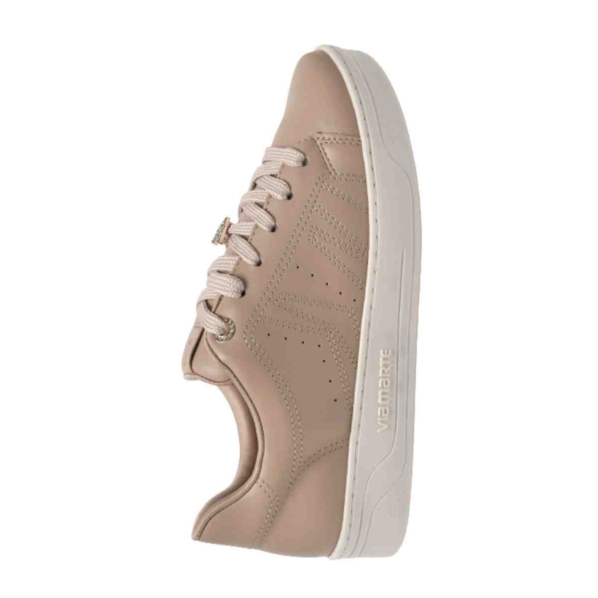 Tênis Casual Feminino Via Marte Creme Bege 6