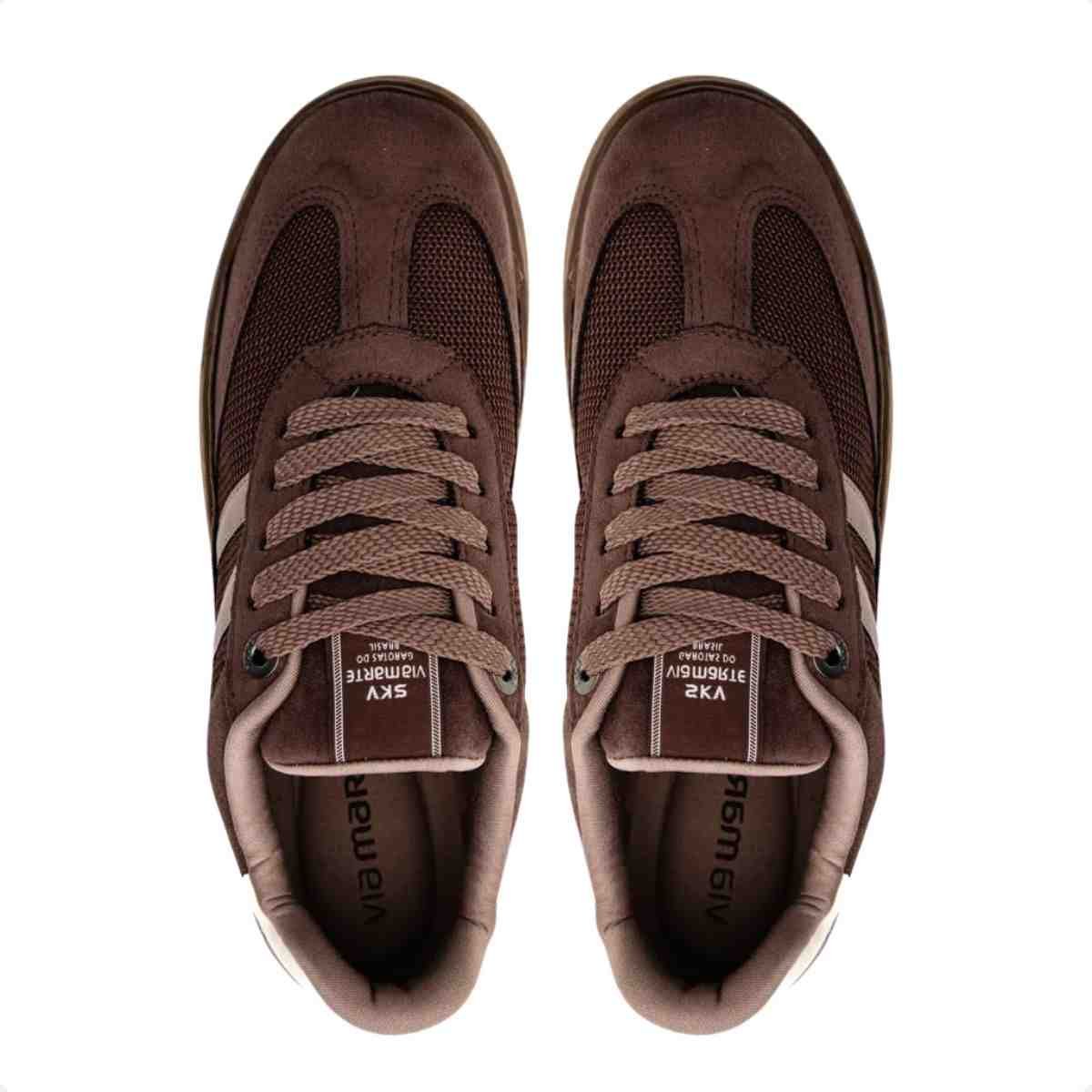 Tênis Casual Feminino Via Marte Marrom Canela Marrom 5