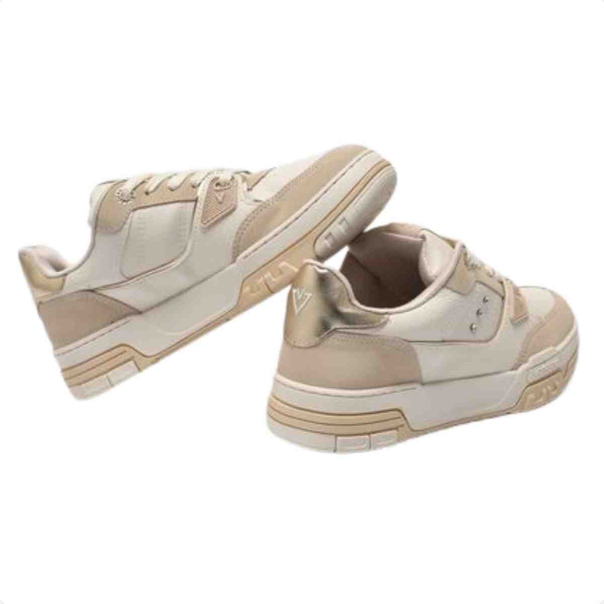 Tênis Casual Feminino Via Marte  Baunilha Marfim Ouro Bege 4
