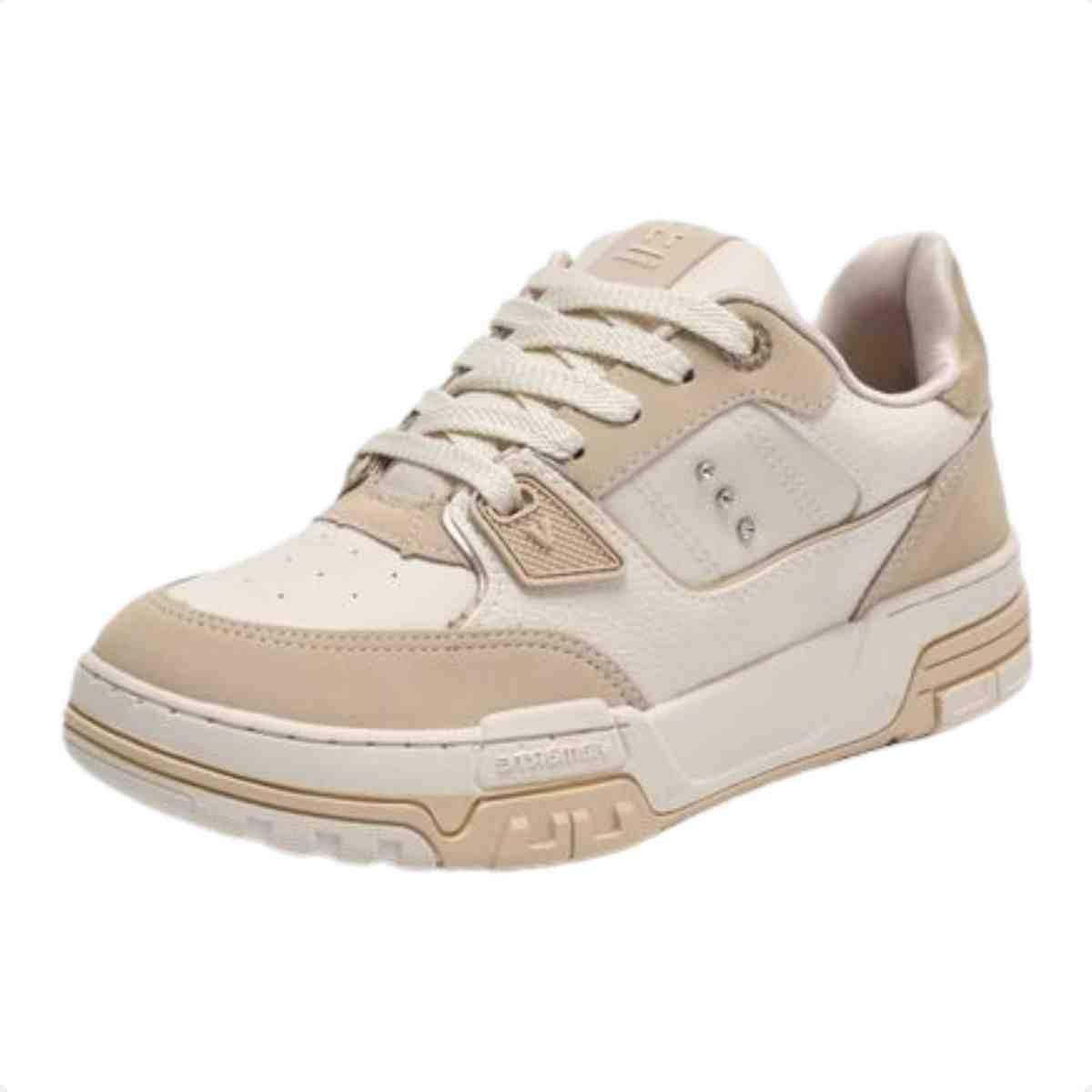 Tênis Casual Feminino Via Marte  Baunilha Marfim Ouro Bege 5