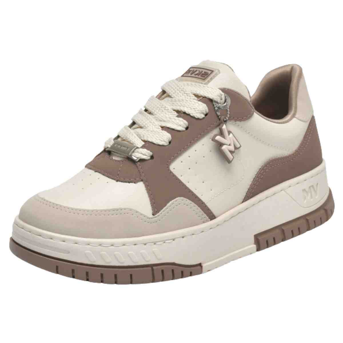 Tênis Casual Feminino Via Marte Bege Marfim Bege/Marrom 7