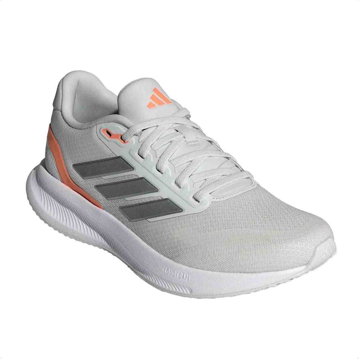 Tenis Corrida Feminino Adidas Runfalcon 5 Branco Cinza 2