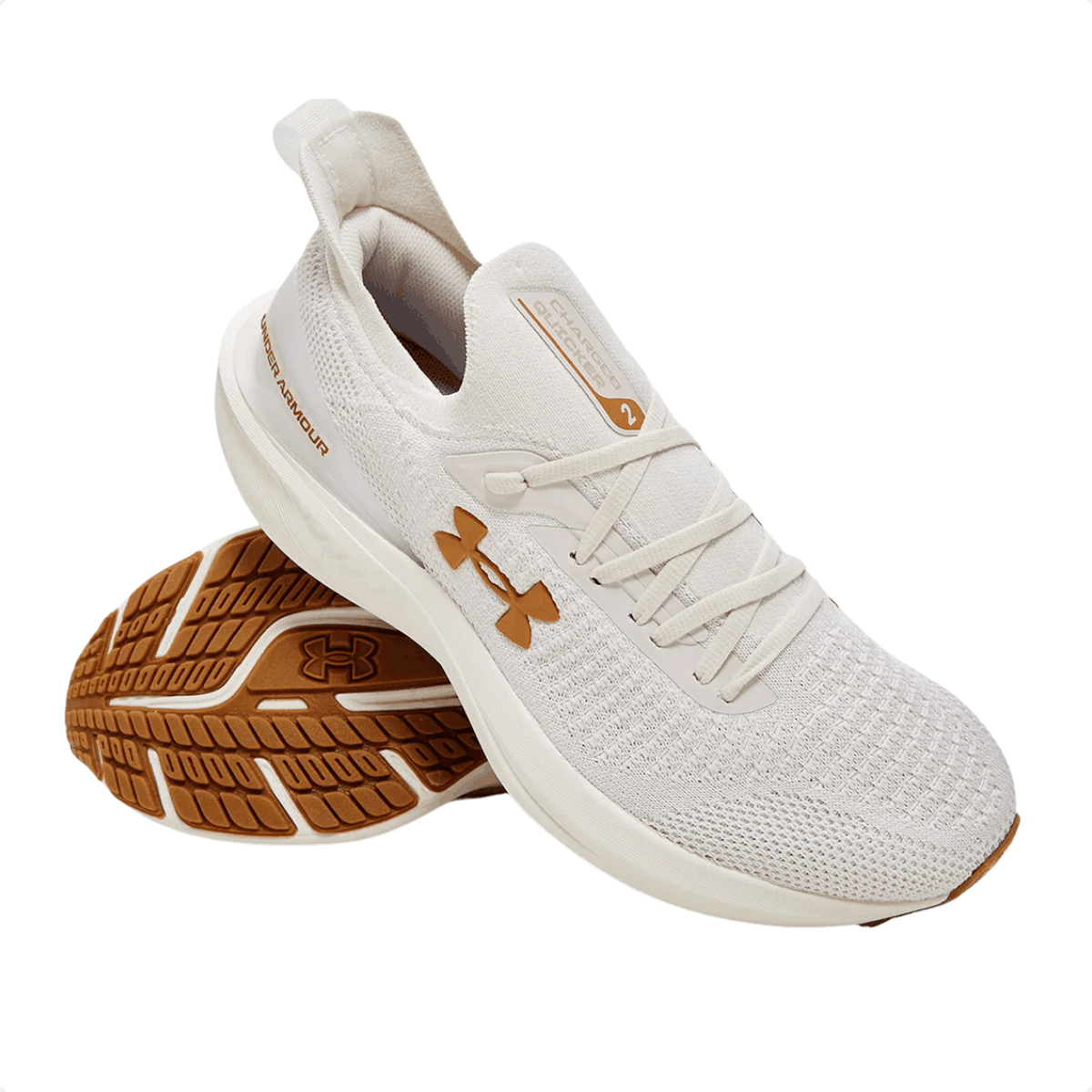 Tênis Corrida Feminino Under Armour Charged Quicker 2 Se Bege Off White 2