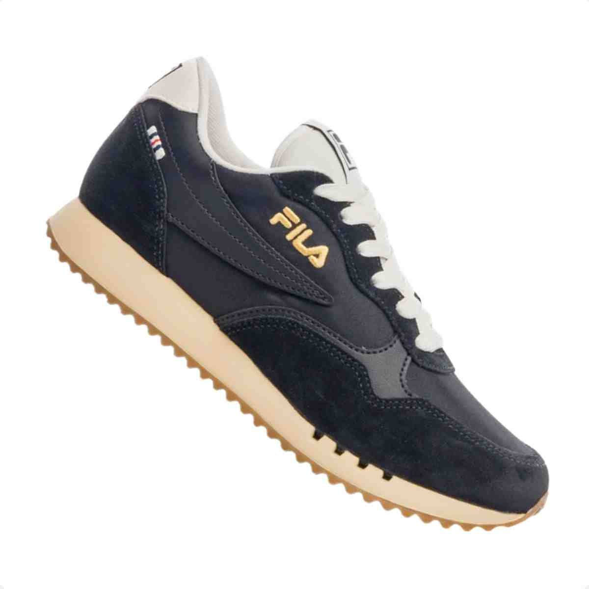 Tenis Casual Masculino Fila Euro Jogger Vintage Preto Preto 7