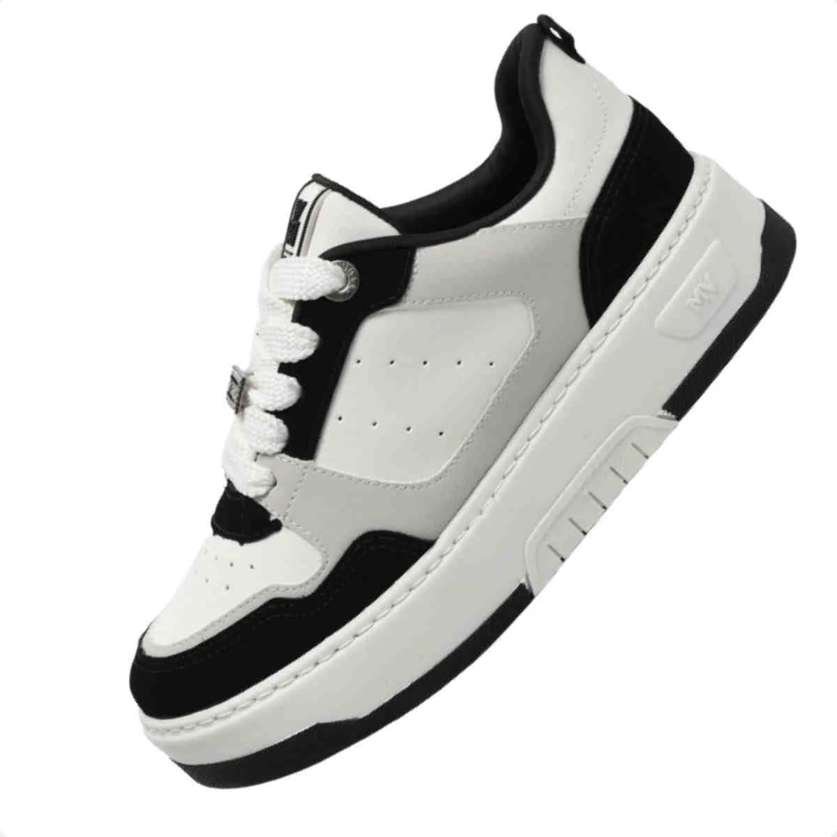 Tênis Casual Feminino Via Marte Preto Branco Branco/Preto 4