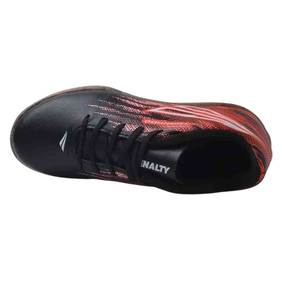 Chuteira Indoor Infantil Penalty Tornado Preta E Vermelha Preto/Vermelho 6
