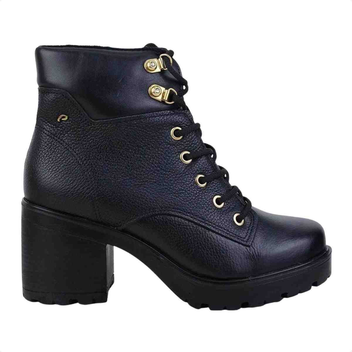 Bota Feminina Coturno Pegada Preto