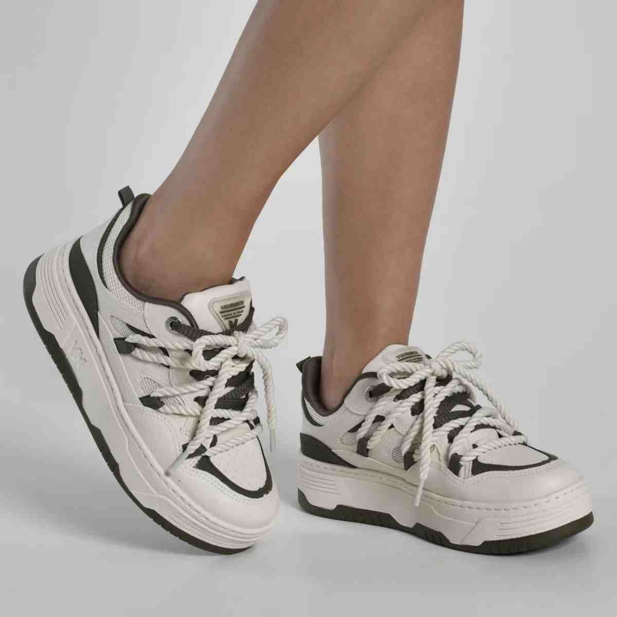 Tênis Casual Feminino Via Marte Marfim Militar Marfim 2