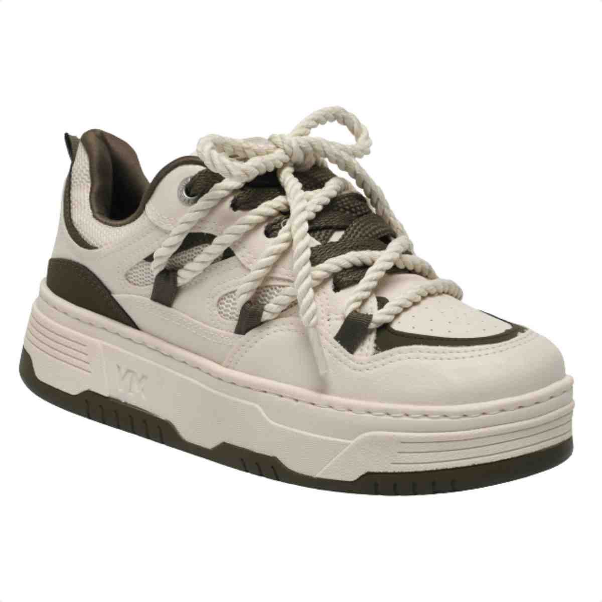 Tênis Casual Feminino Via Marte Marfim Militar Marfim 3