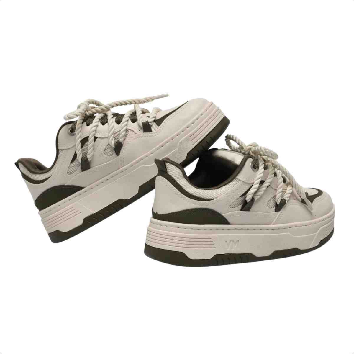 Tênis Casual Feminino Via Marte Marfim Militar Marfim 4