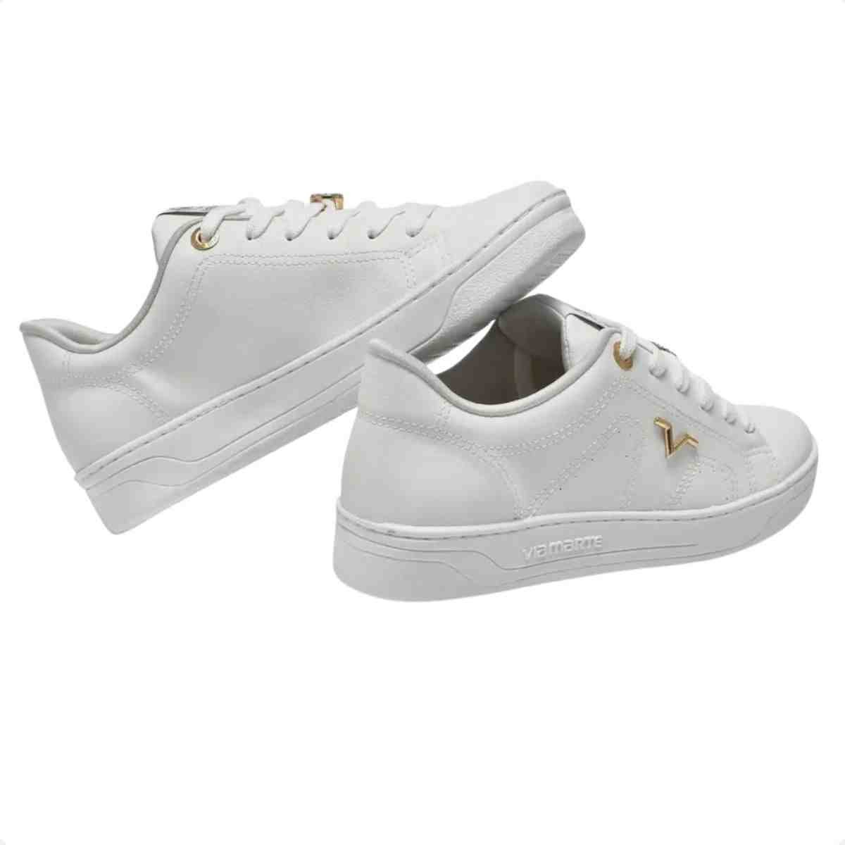 Tênis Casual Feminino Via Marte Branco Branco 4
