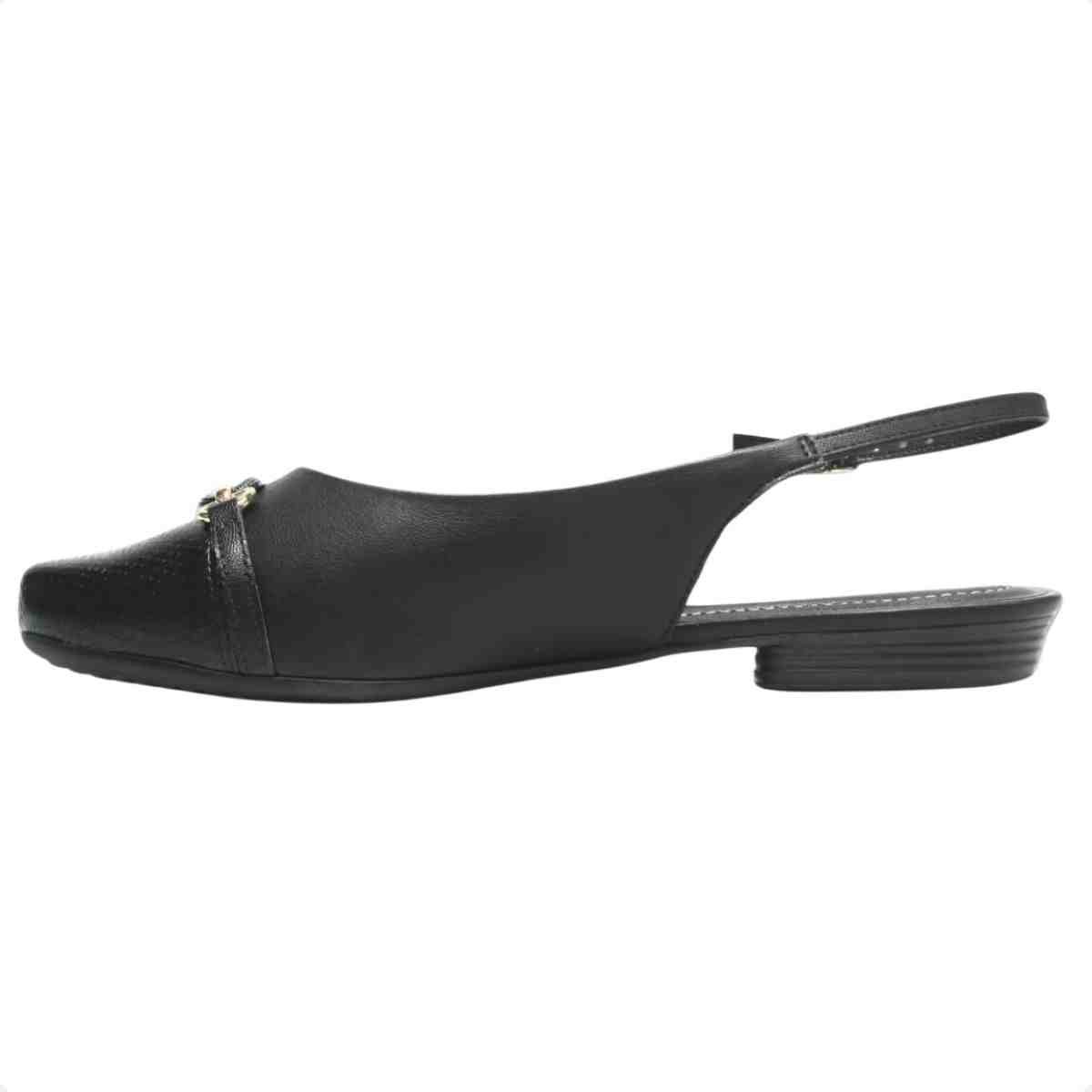 Sapato Feminino Slingback Piccadilly Preto Preto 4