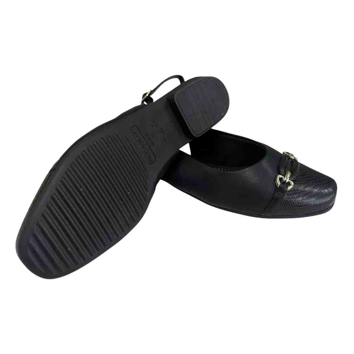 Sapato Feminino Slingback Piccadilly Preto Preto 7