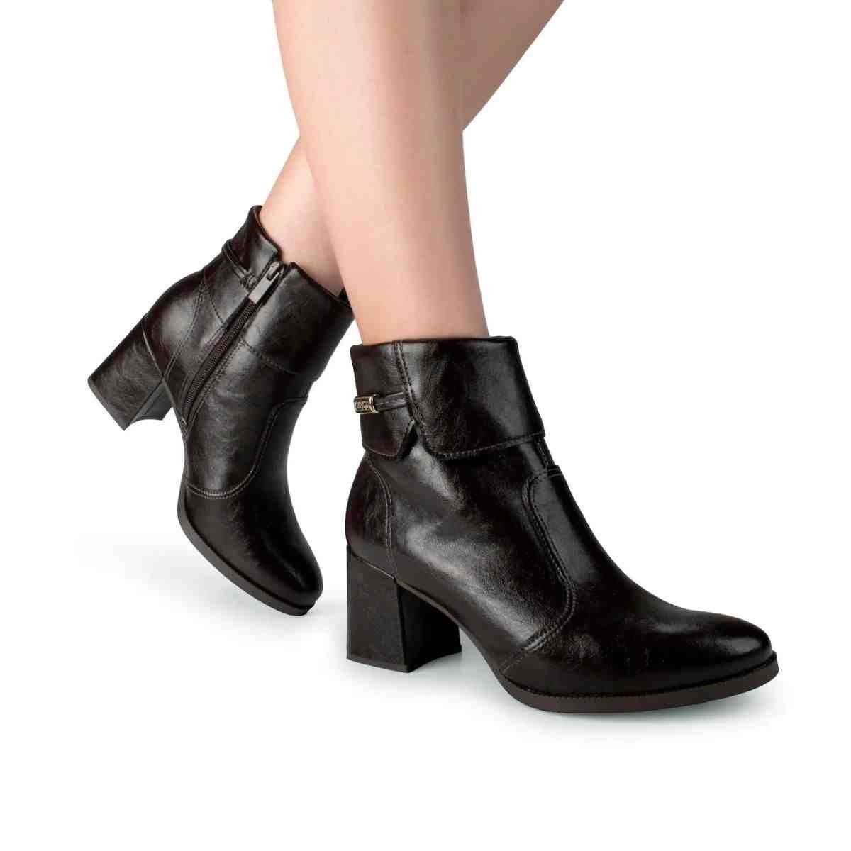 Bota Feminina Cano Médio Dakota Marrom Café Marrom 2