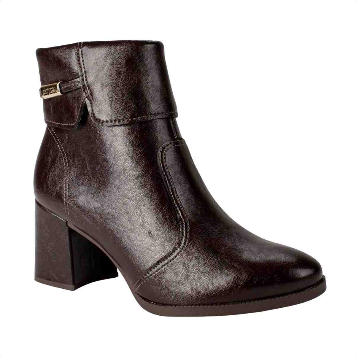 Bota Feminina Cano Médio Dakota Marrom Café Marrom 3