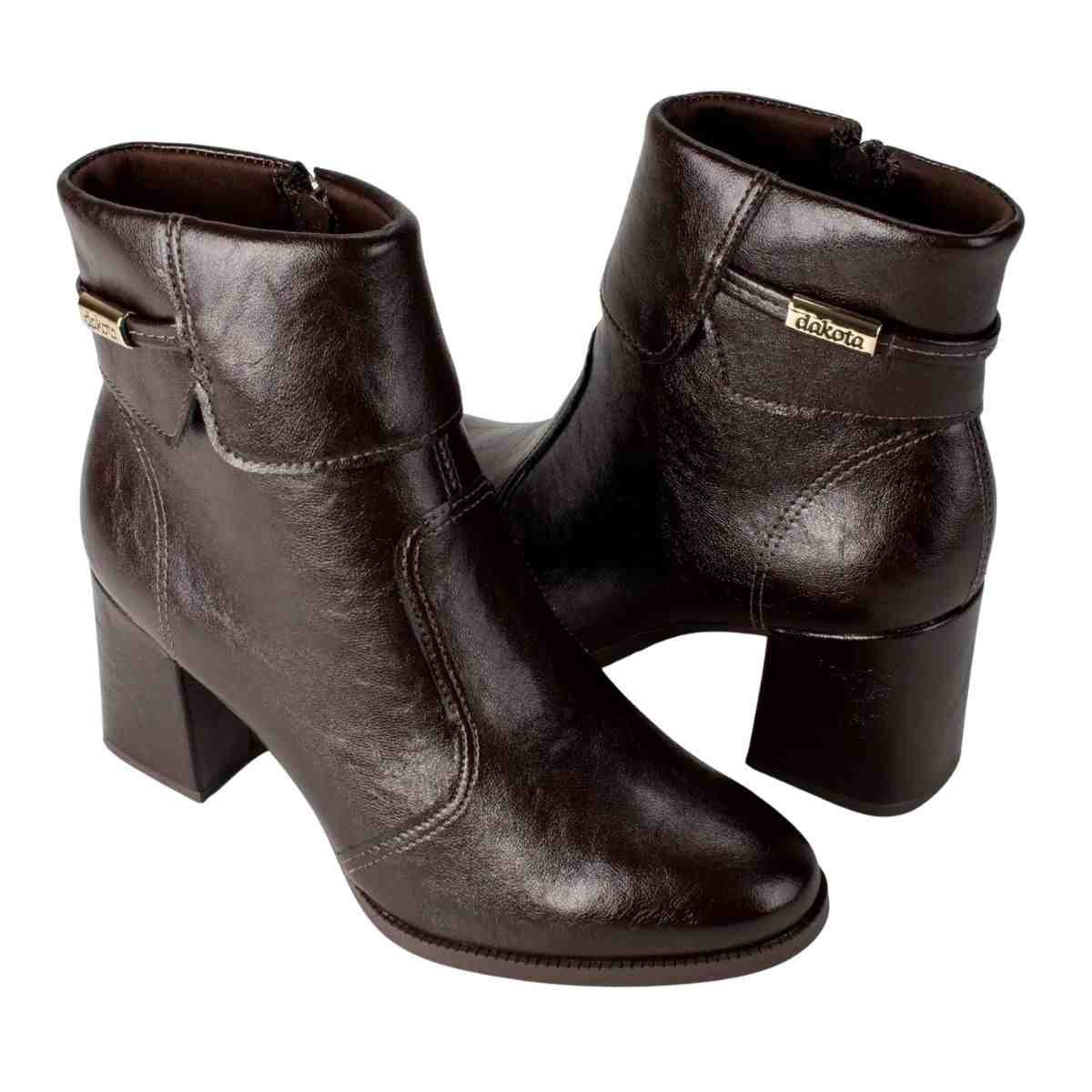 Bota Feminina Cano Médio Dakota Marrom Café Marrom 6