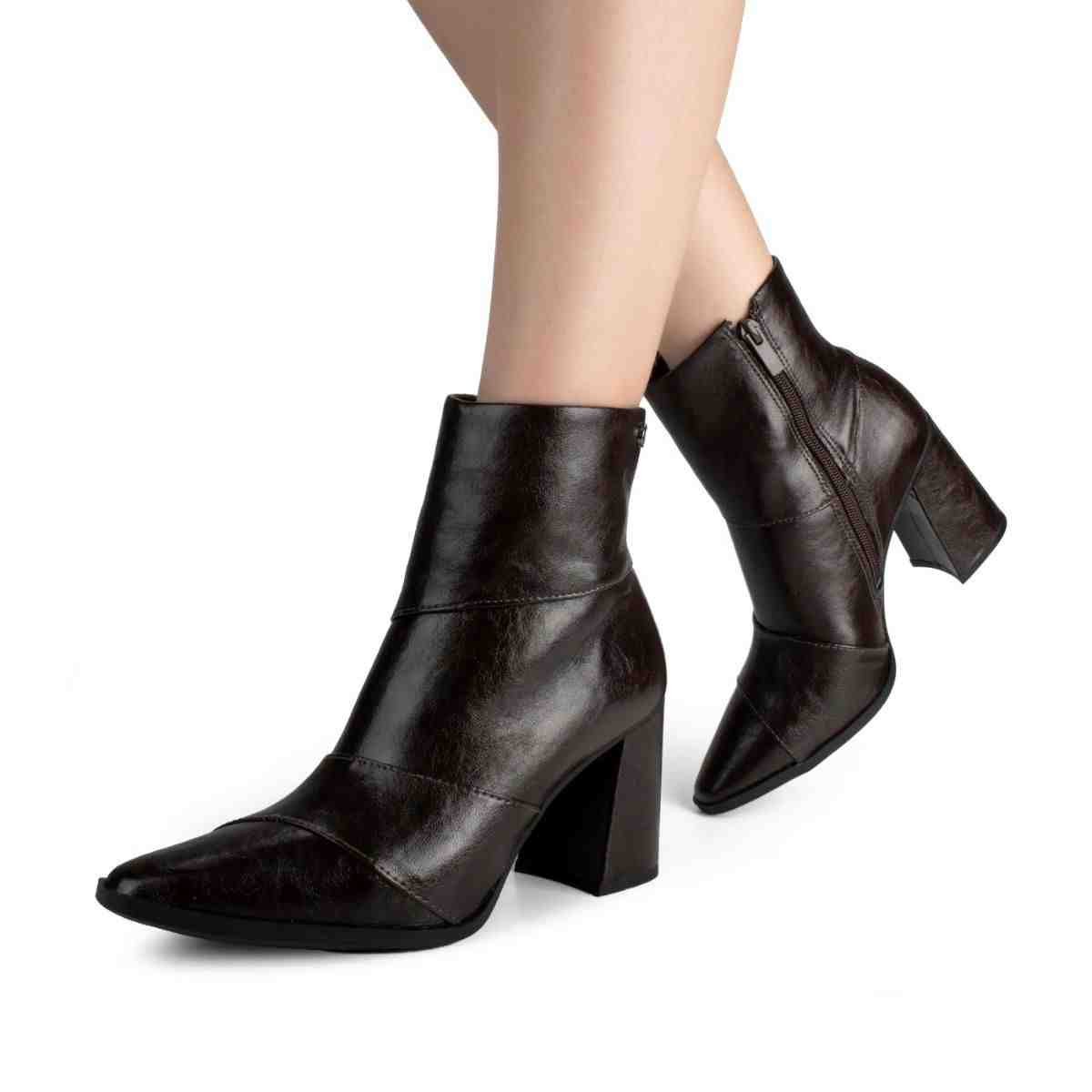 Bota Feminina Cano Médio Dakota Marrom Café Marrom 2