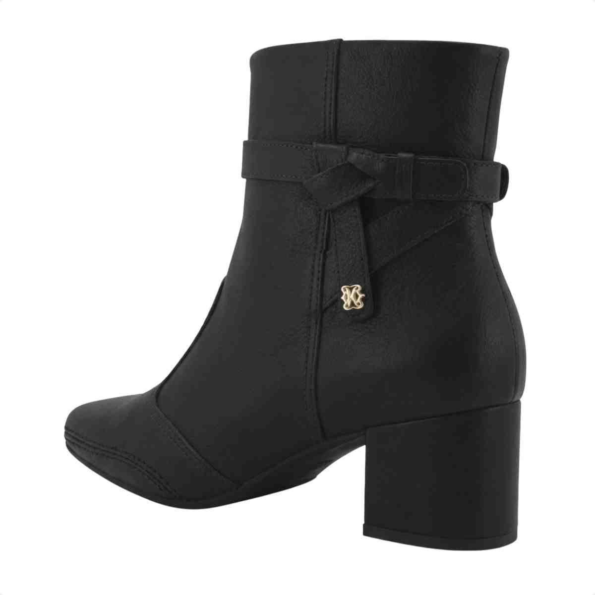 Bota Feminina Cano Baixo Ramarim Preta Preto 3