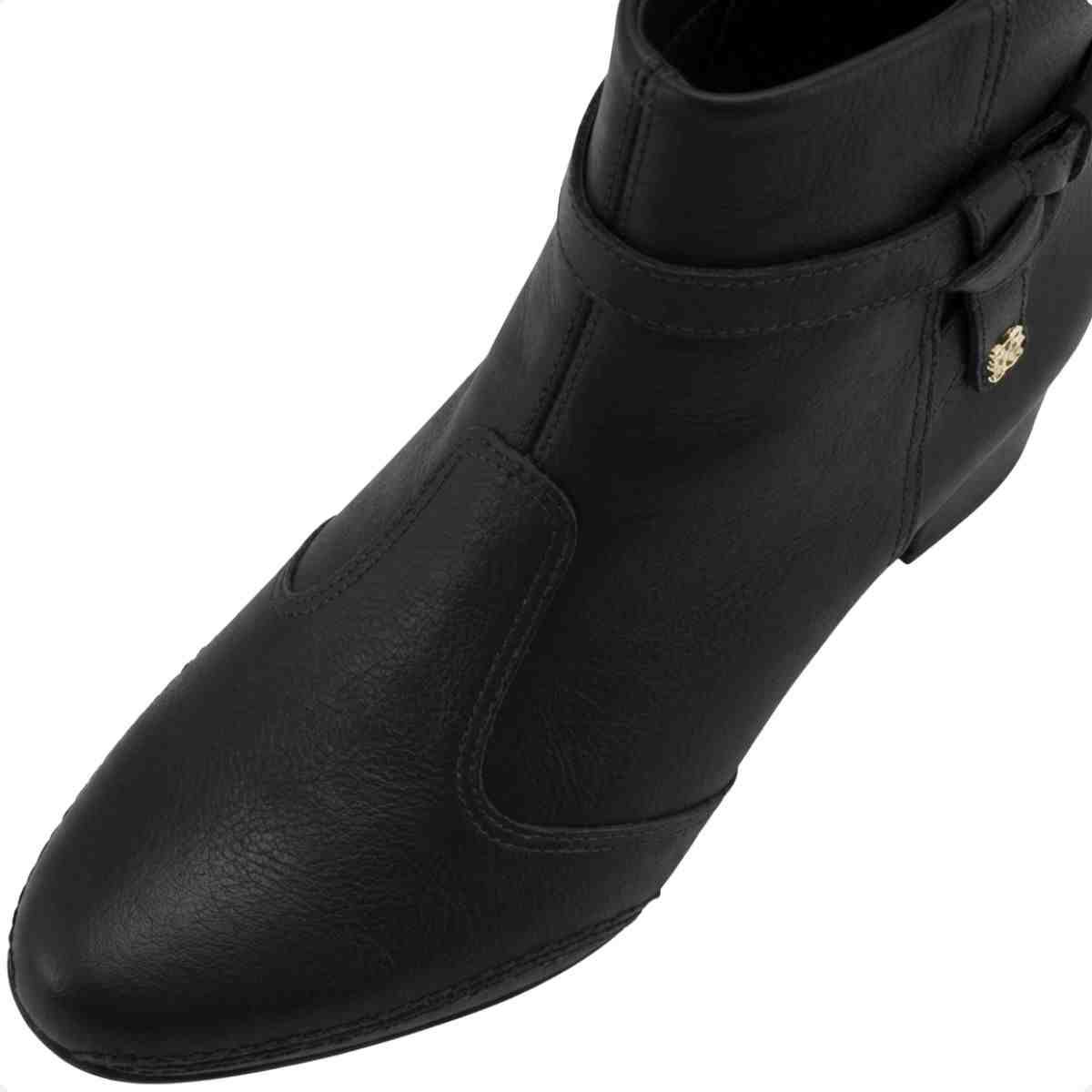 Bota Feminina Cano Baixo Ramarim Preta Preto 4