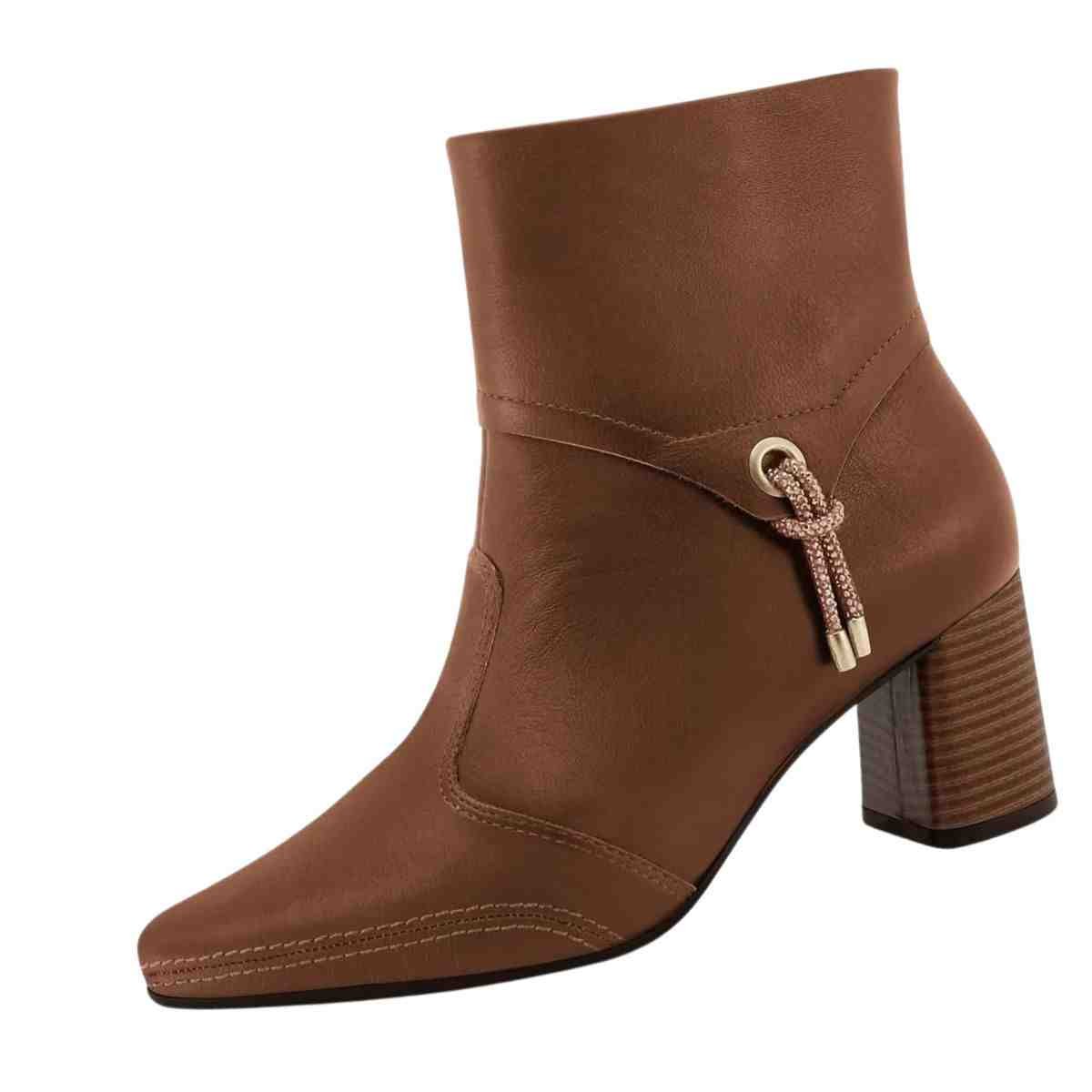 Bota Feminina Cano Baixo Ramarim Capuccino Marrom 2