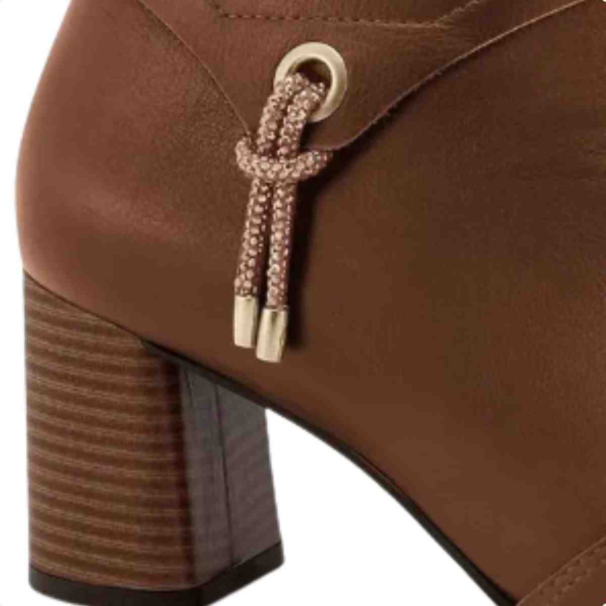 Bota Feminina Cano Baixo Ramarim Capuccino Marrom 3