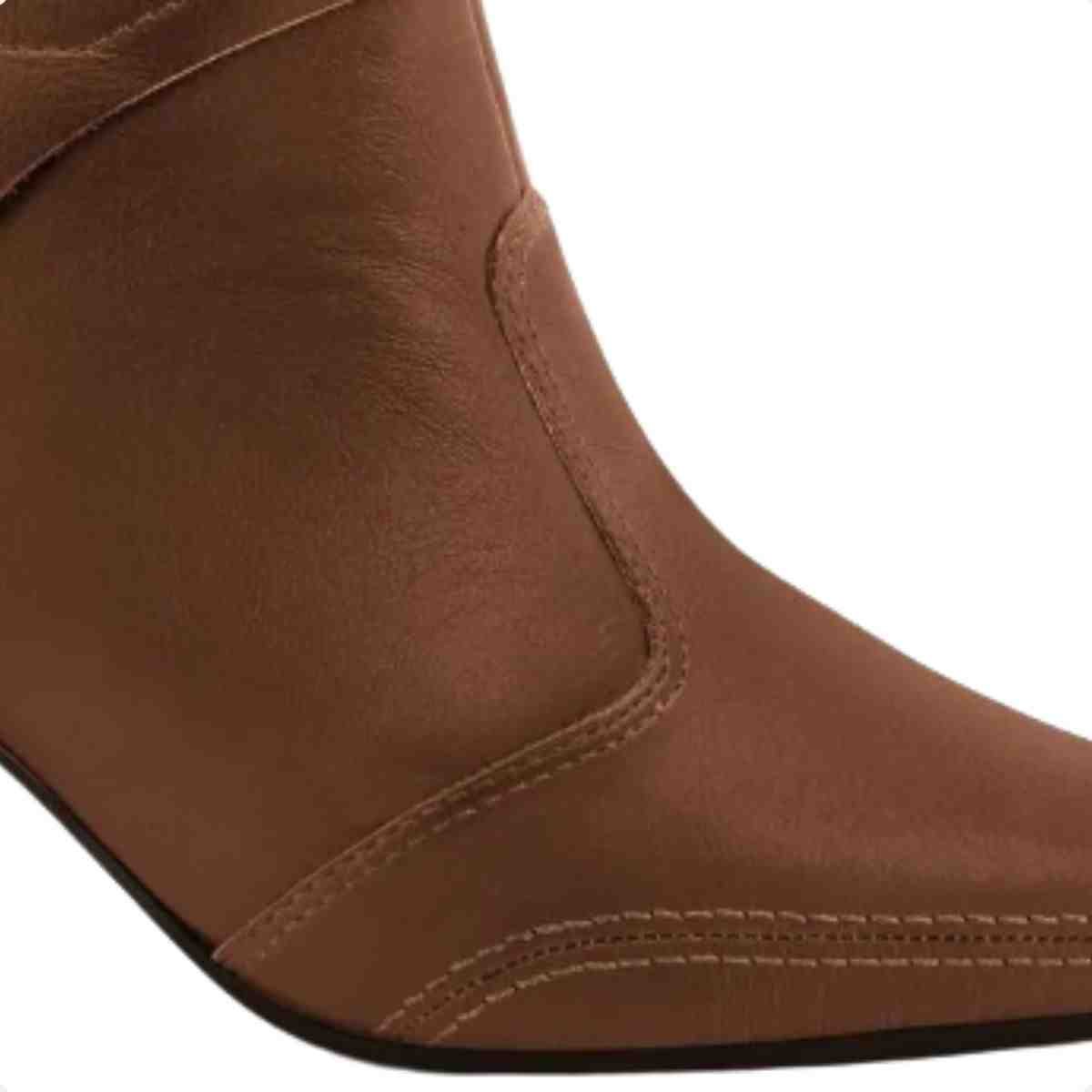 Bota Feminina Cano Baixo Ramarim Capuccino Marrom 4