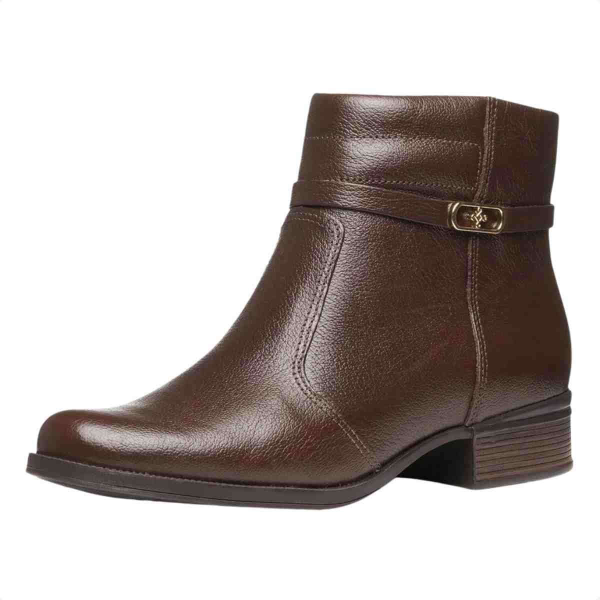Bota Feminina Cano Baixo Pegada Pinhão Marrom 2