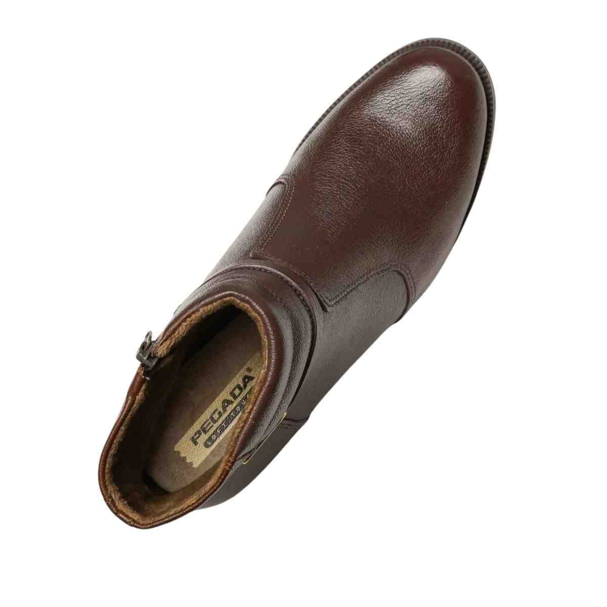 Bota Feminina Cano Baixo Pegada Pinhão Marrom 6