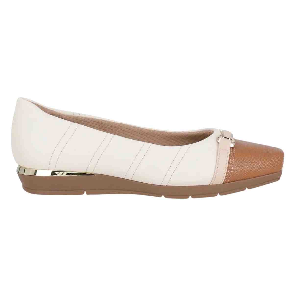 Sapatilha Feminina Bico Quadrado Piccadilly Branca