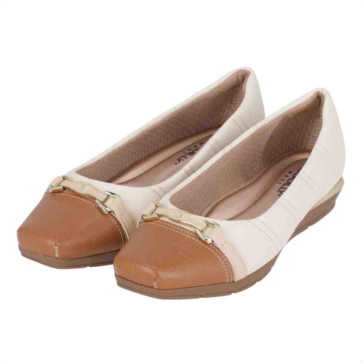 Sapatilha Feminina Bico Quadrado Piccadilly Branca Branco 2