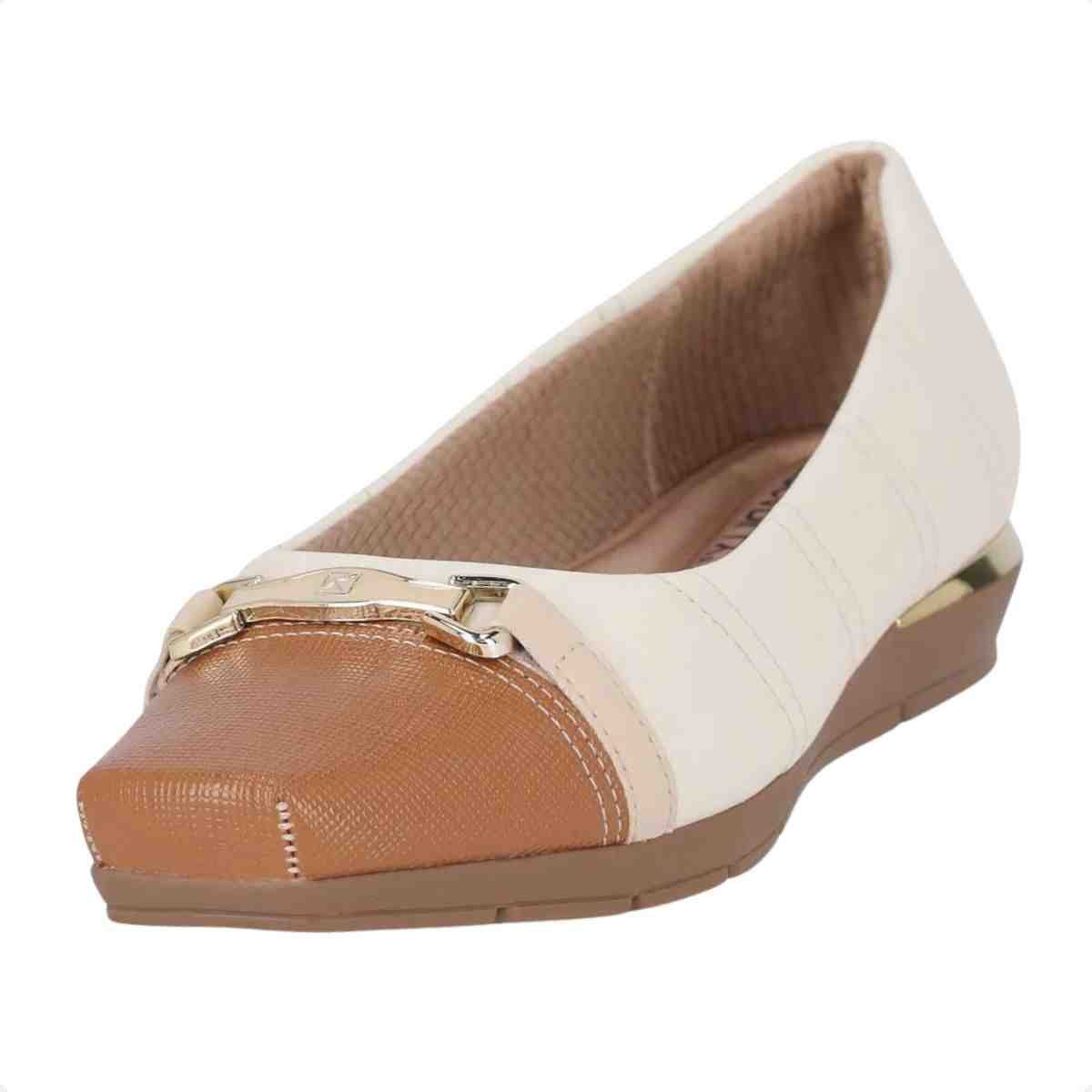 Sapatilha Feminina Bico Quadrado Piccadilly Branca Branco 4