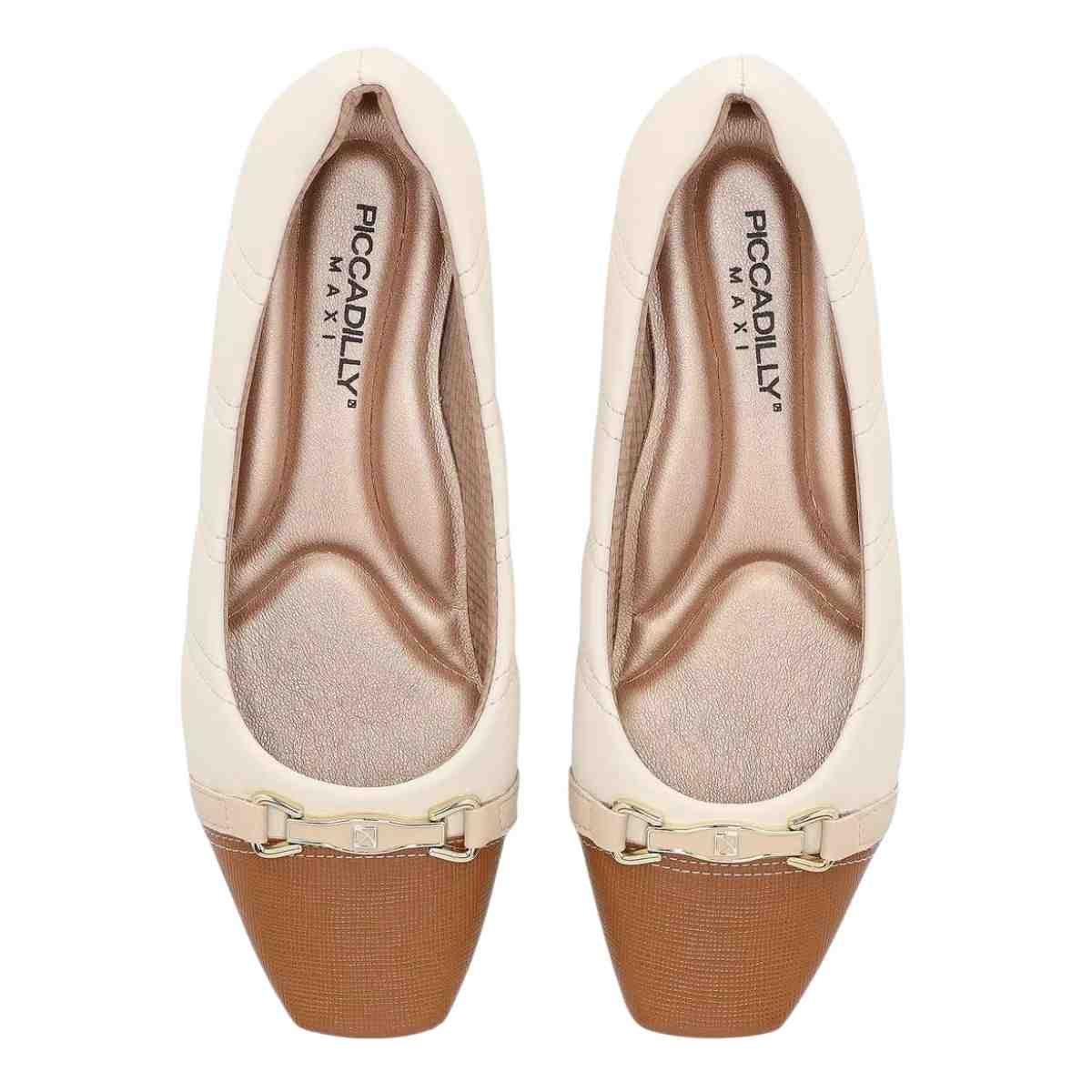 Sapatilha Feminina Bico Quadrado Piccadilly Branca Branco 5