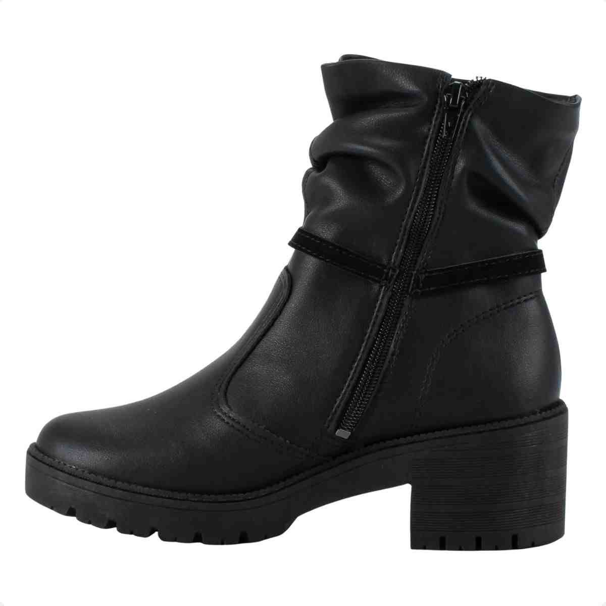 Bota Feminina Cano Médio Mississipi Preta Preto 4